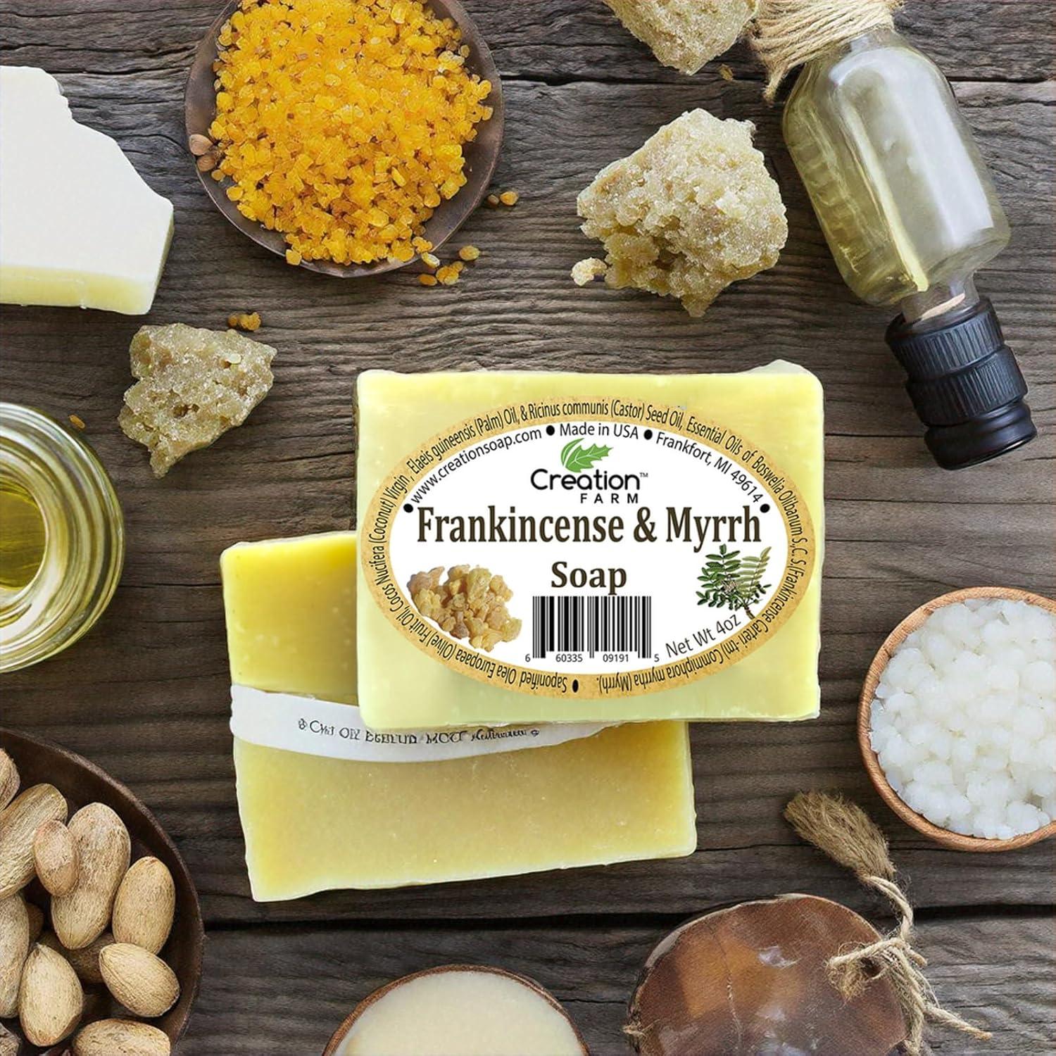Jabón Artesanal de Incienso y Mirra Creation Farm - 2 Barras 113 g