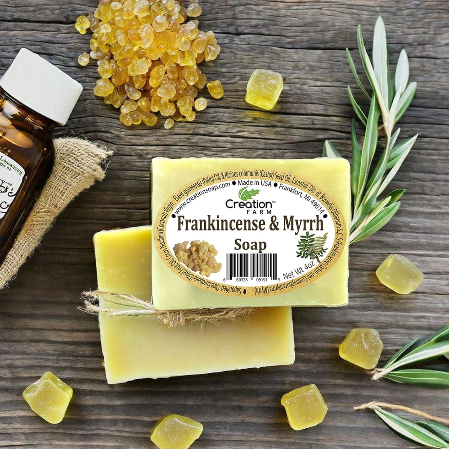 Jabón Artesanal de Incienso y Mirra Creation Farm - 2 Barras 113 g
