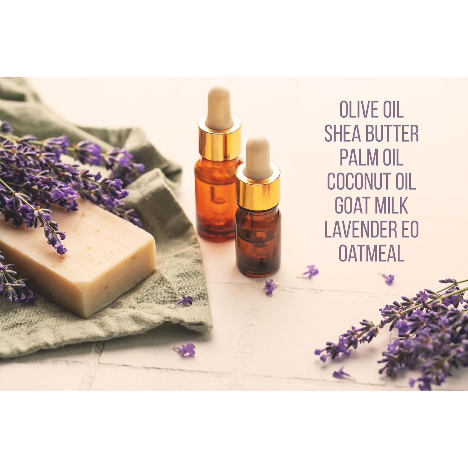 Jabón Natural de Avena y Lavanda Naturistika - 3 Piezas
