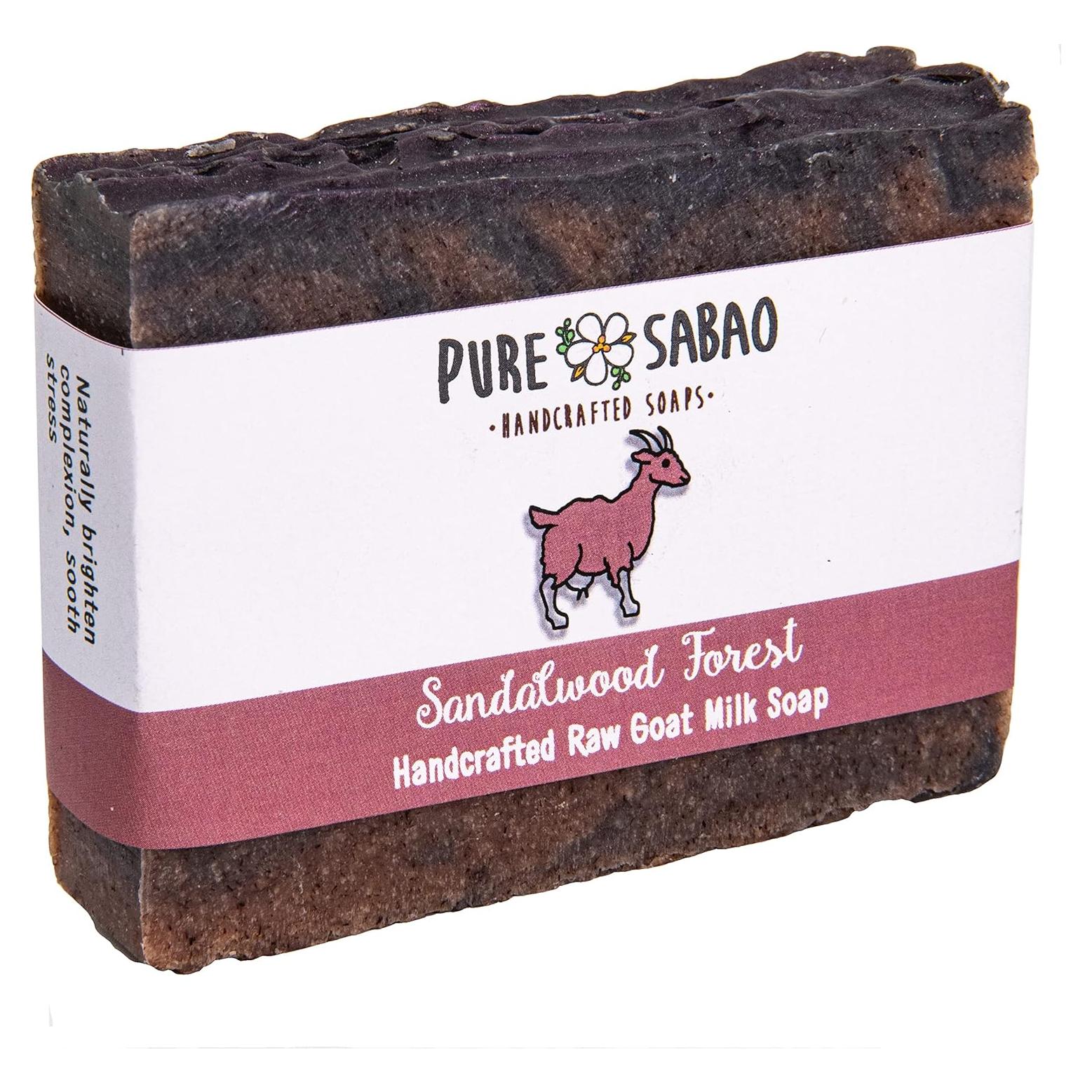 Jabón de Leche de Cabra Pure Sabao 127g con Sándalo Natural