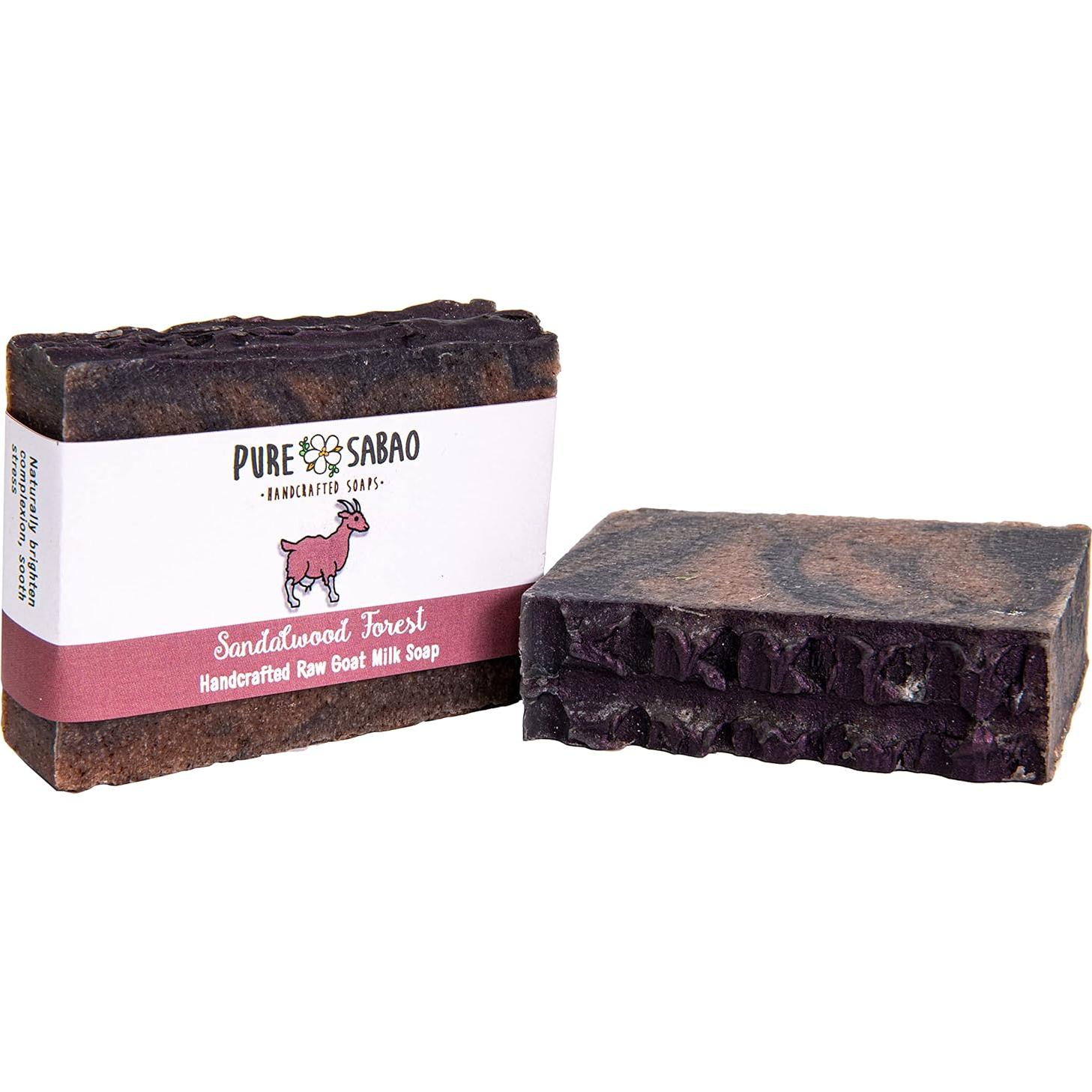 Jabón de Leche de Cabra Pure Sabao 127g con Sándalo Natural