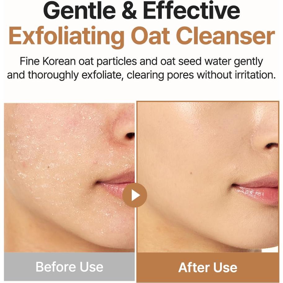 Limpiador Facial Exfoliante de Avena HINATURE 150 ml - Hidratante Diario