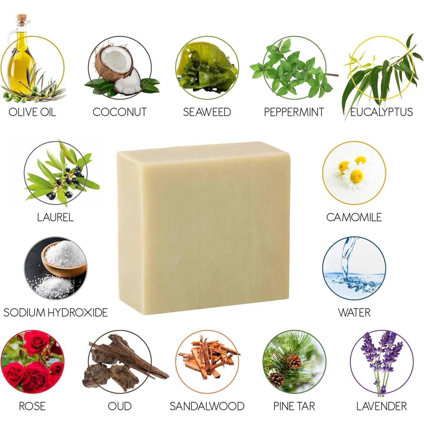 Jabón Natural 100% Orgánico AEGEAN 1.05kg Hidratante Vegano