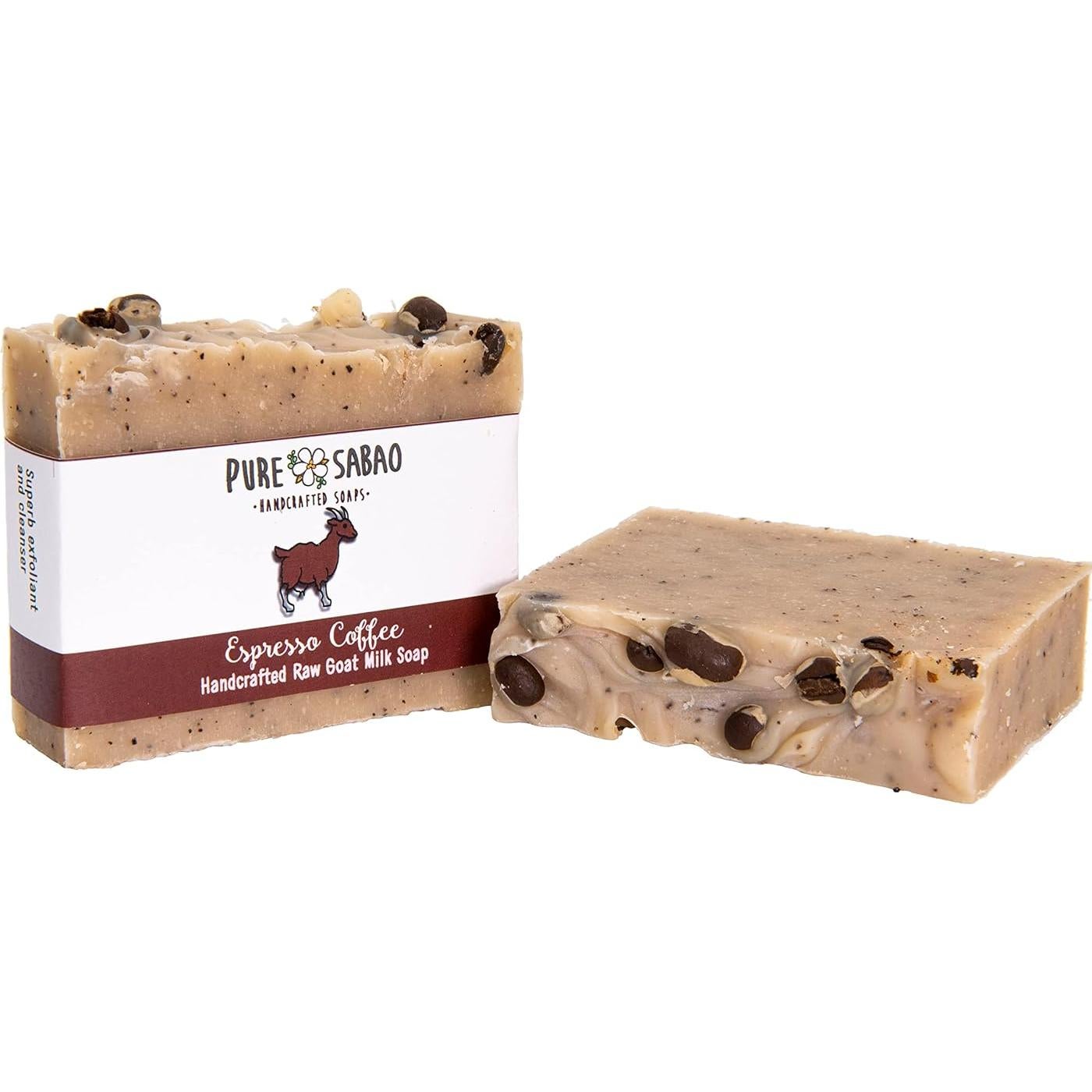 Jabón Exfoliante de Leche de Cabra y Café Espresso Pure Sabao