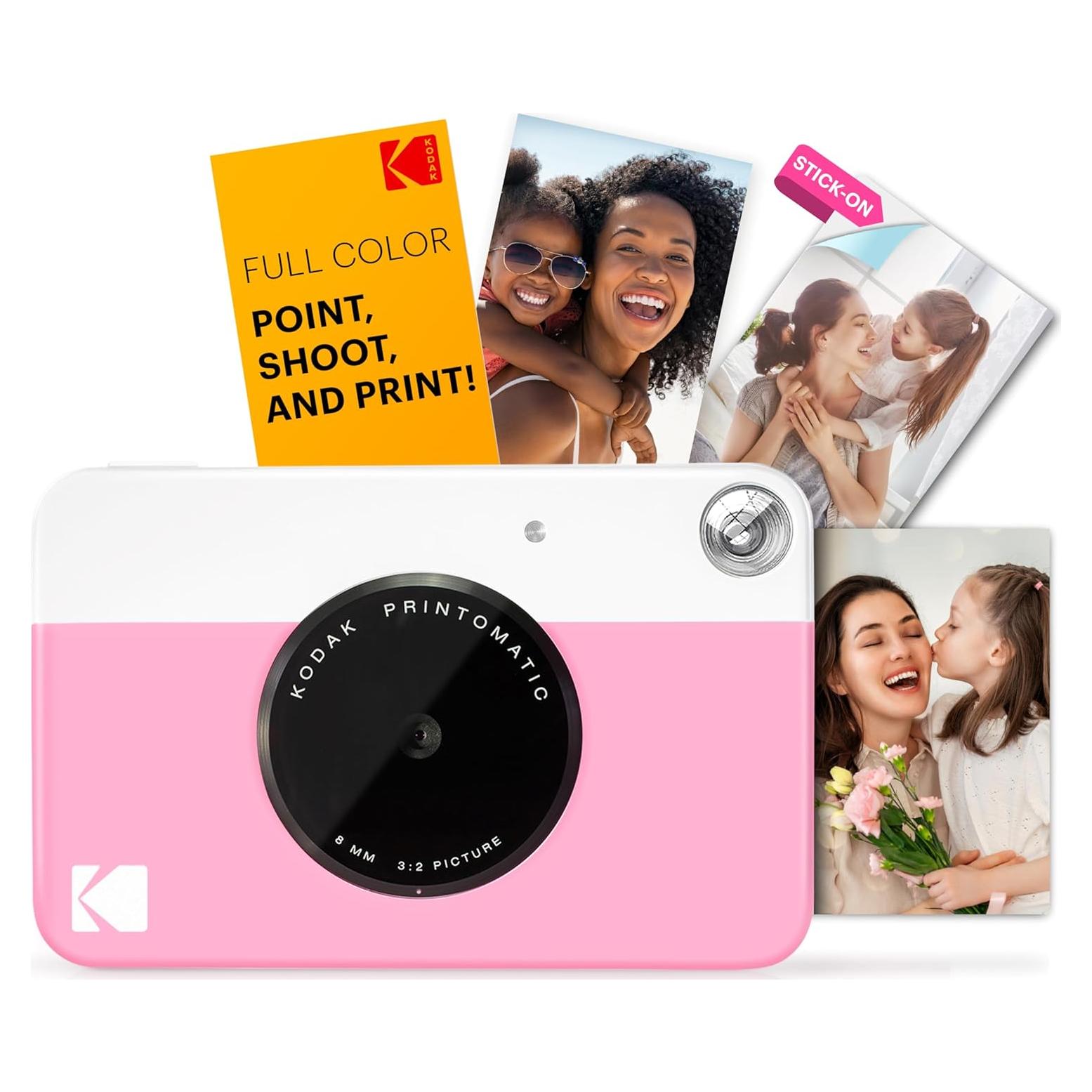 Cámara Instantánea KODAK Printomatic Rosa - 5MP, Flash, 2x3"