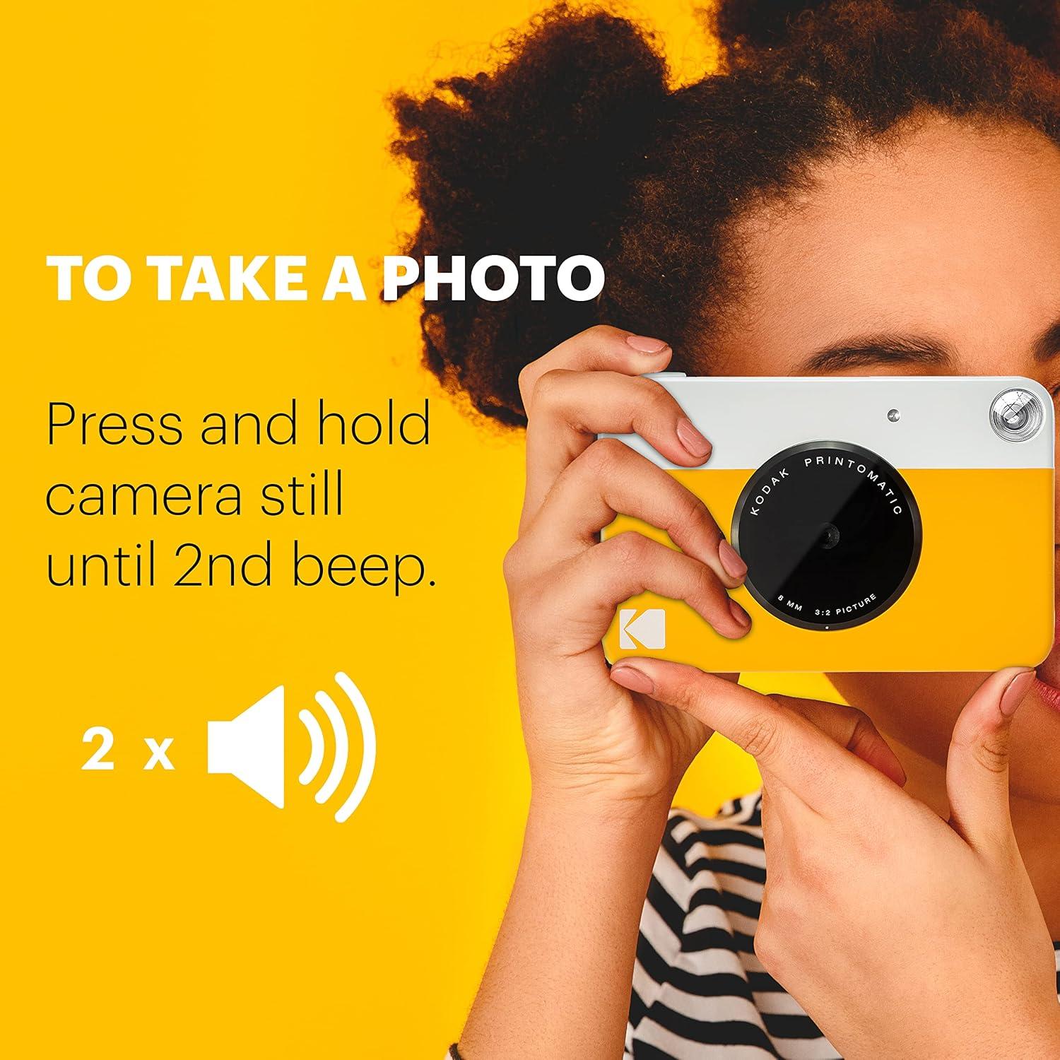 Cámara Instantánea KODAK Printomatic Rosa - 5MP, Flash, 2x3"