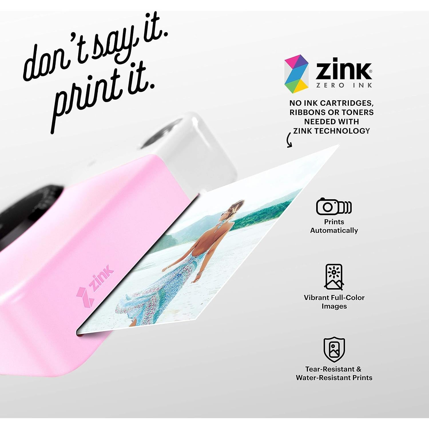 Cámara Instantánea KODAK Printomatic Rosa - 5MP, Flash, 2x3"