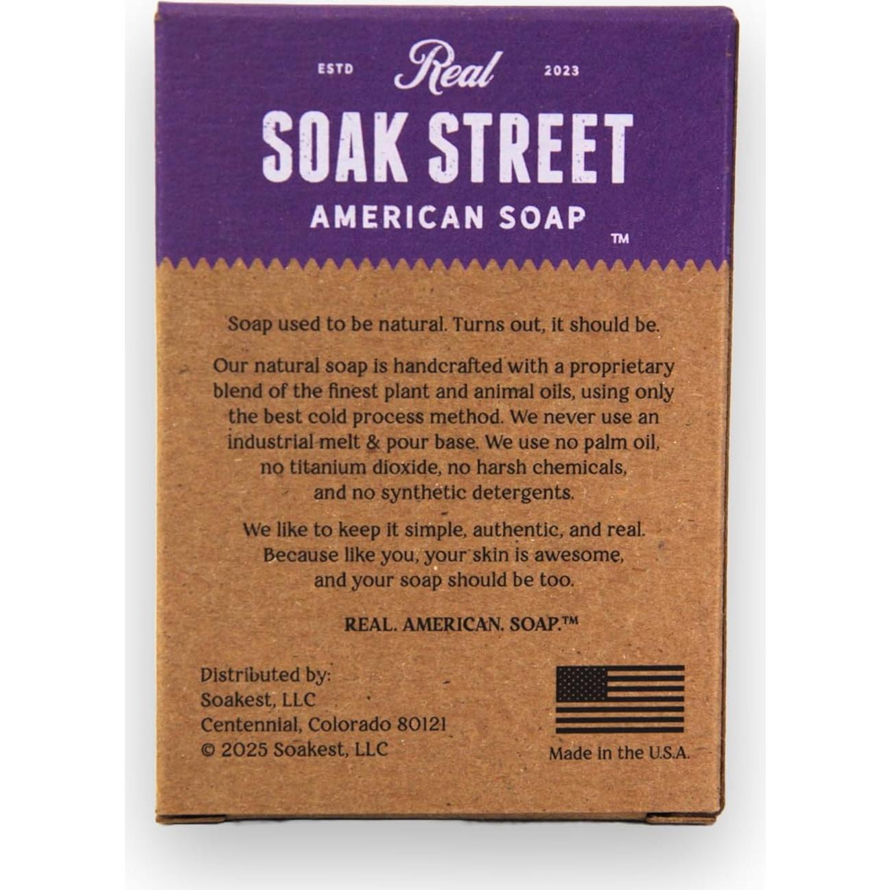 Jabón Natural Hidratante Soak Street con Leche de Cabra 425g