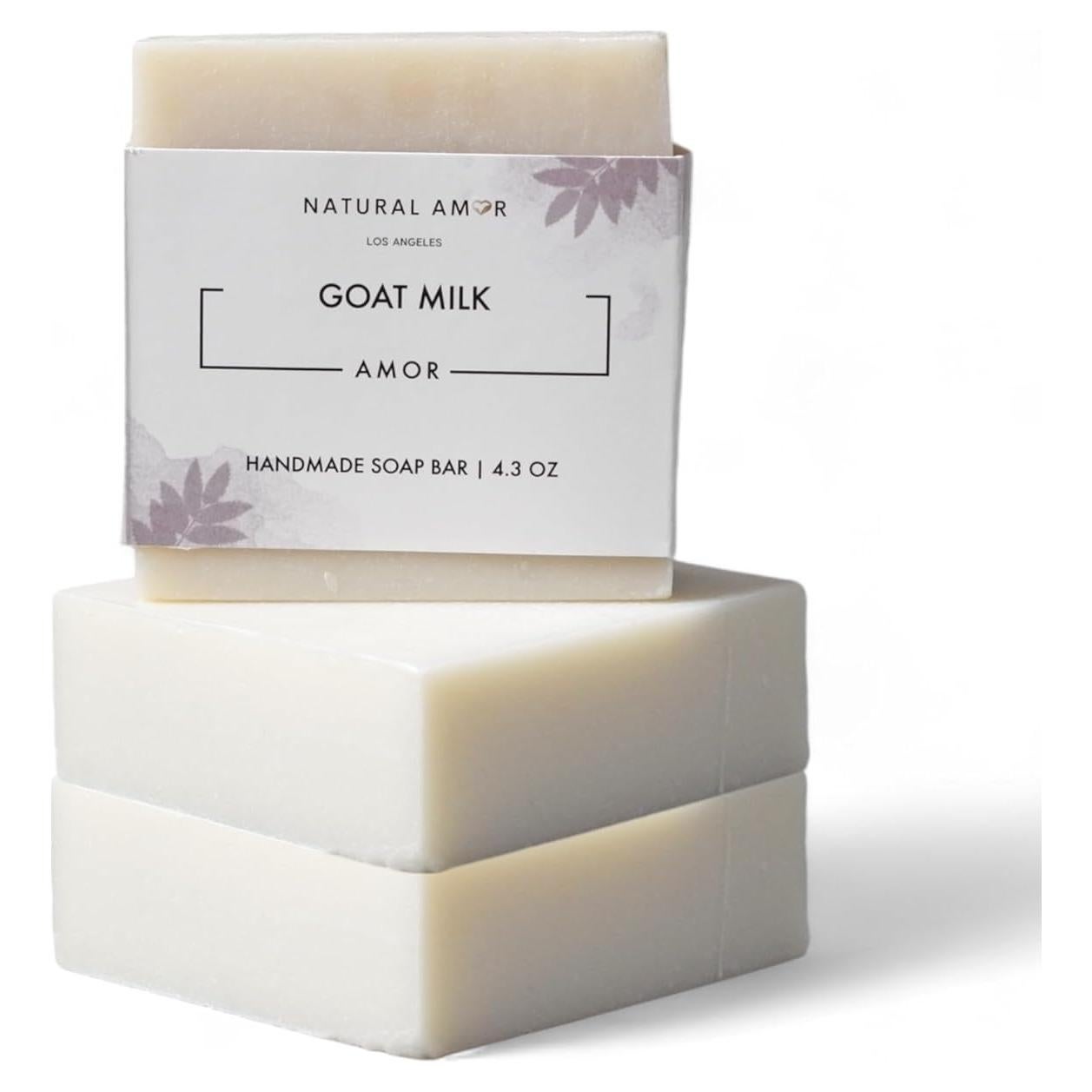 Jabón Natural Amor de Leche de Cabra Sin Fragancia 3 Unidades