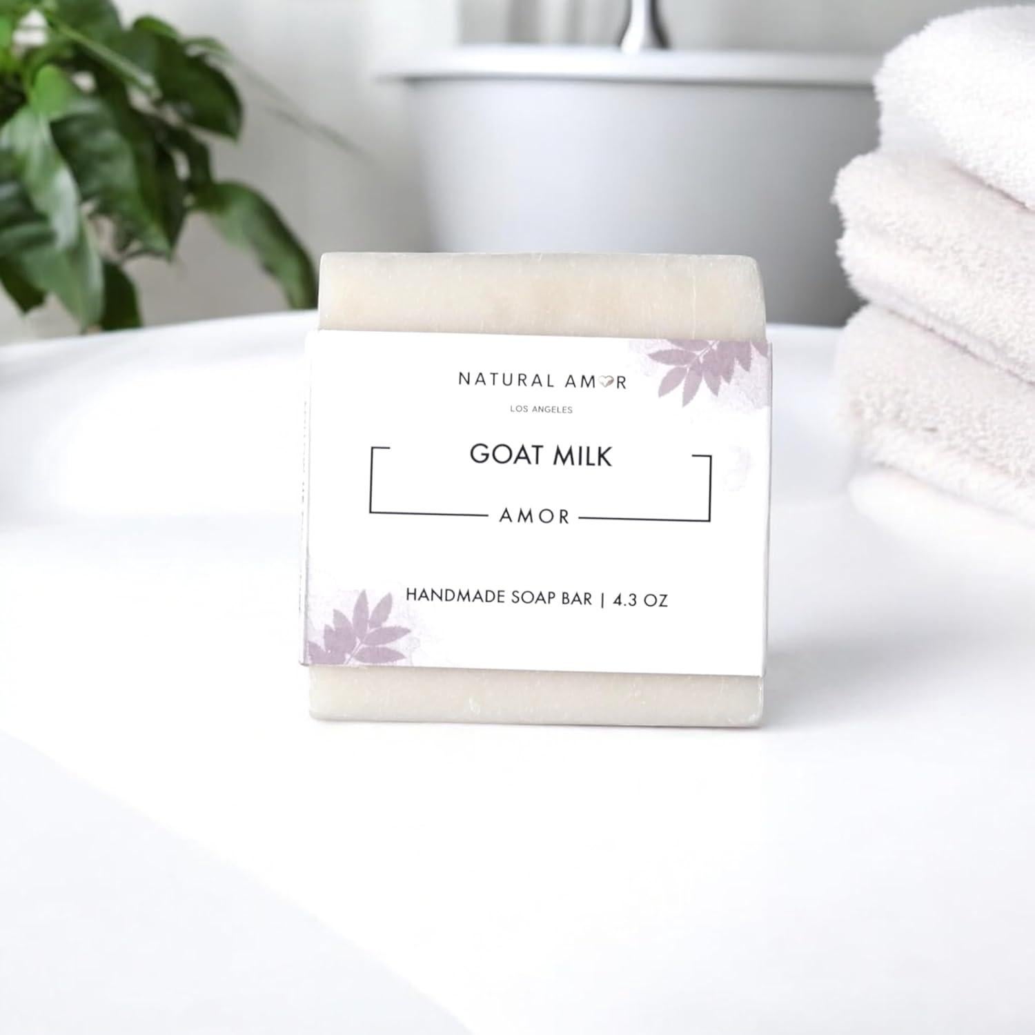 Jabón Natural Amor de Leche de Cabra Sin Fragancia 3 Unidades