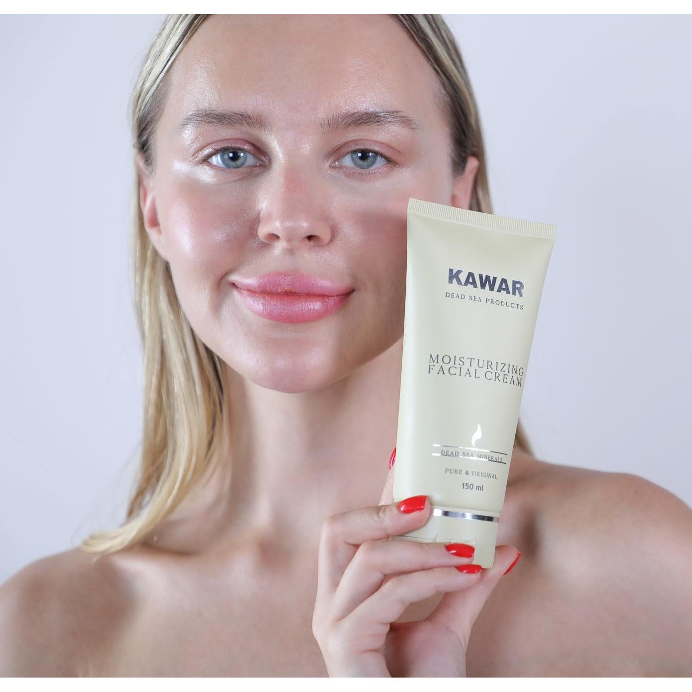 Crema Hidratante Facial KAWAR del Mar Muerto 151.4 ml - Vegana