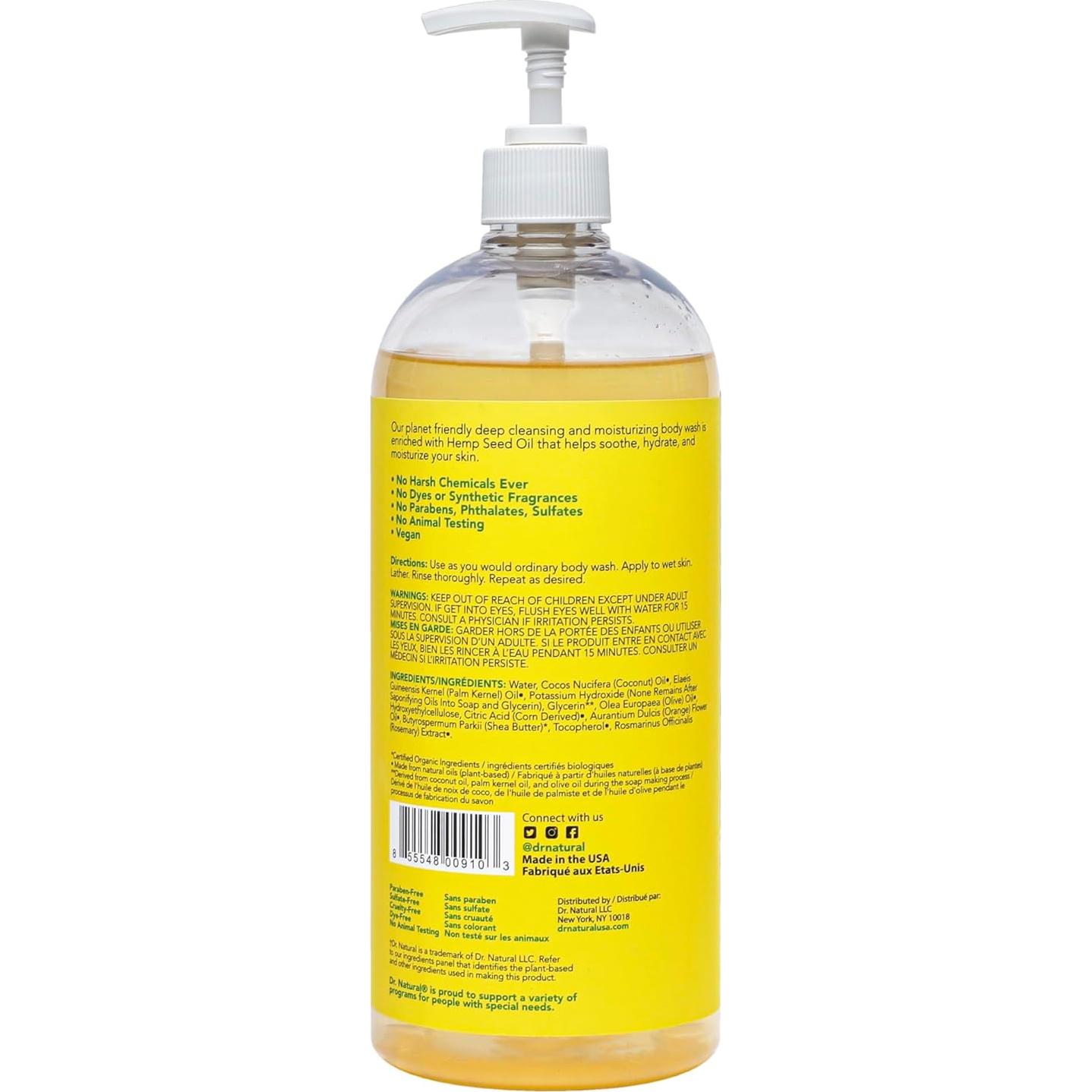 Gel de Ducha Refrescante Dr. Natural 946 ml - Hidratante Cítrico