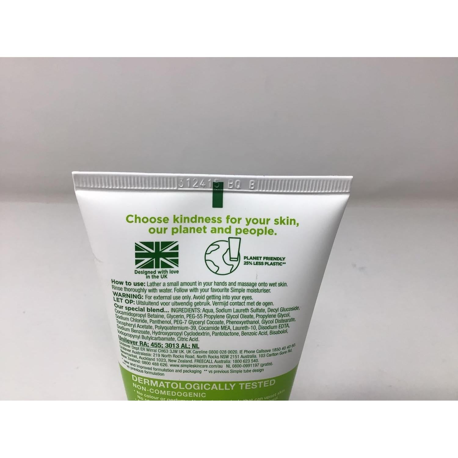 Limpiador Facial Hidratante Simple 4x5 oz Piel Sensible