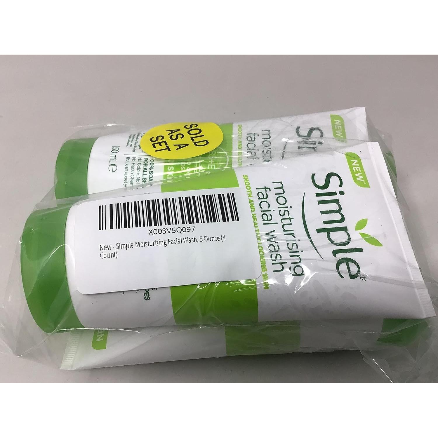 Limpiador Facial Hidratante Simple 4x5 oz Piel Sensible