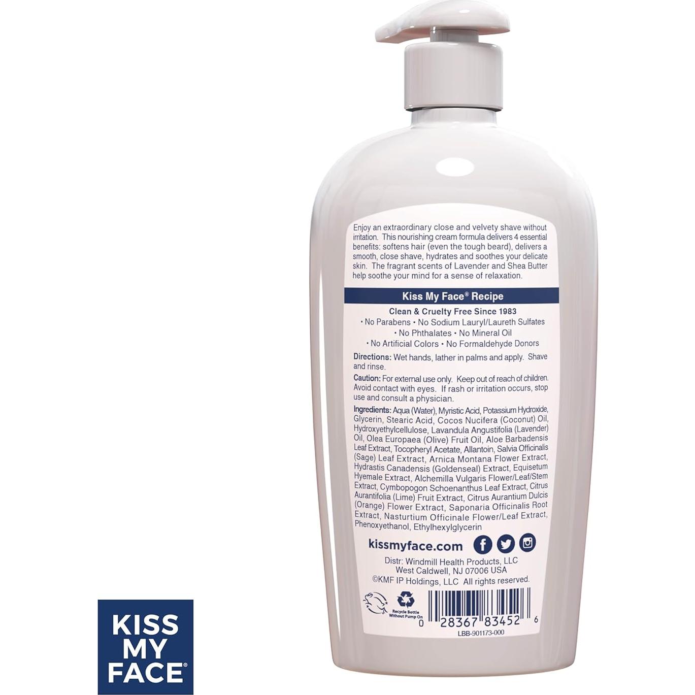 Crema de Afeitado Hidratante Kiss My Face 325 ml Lavanda