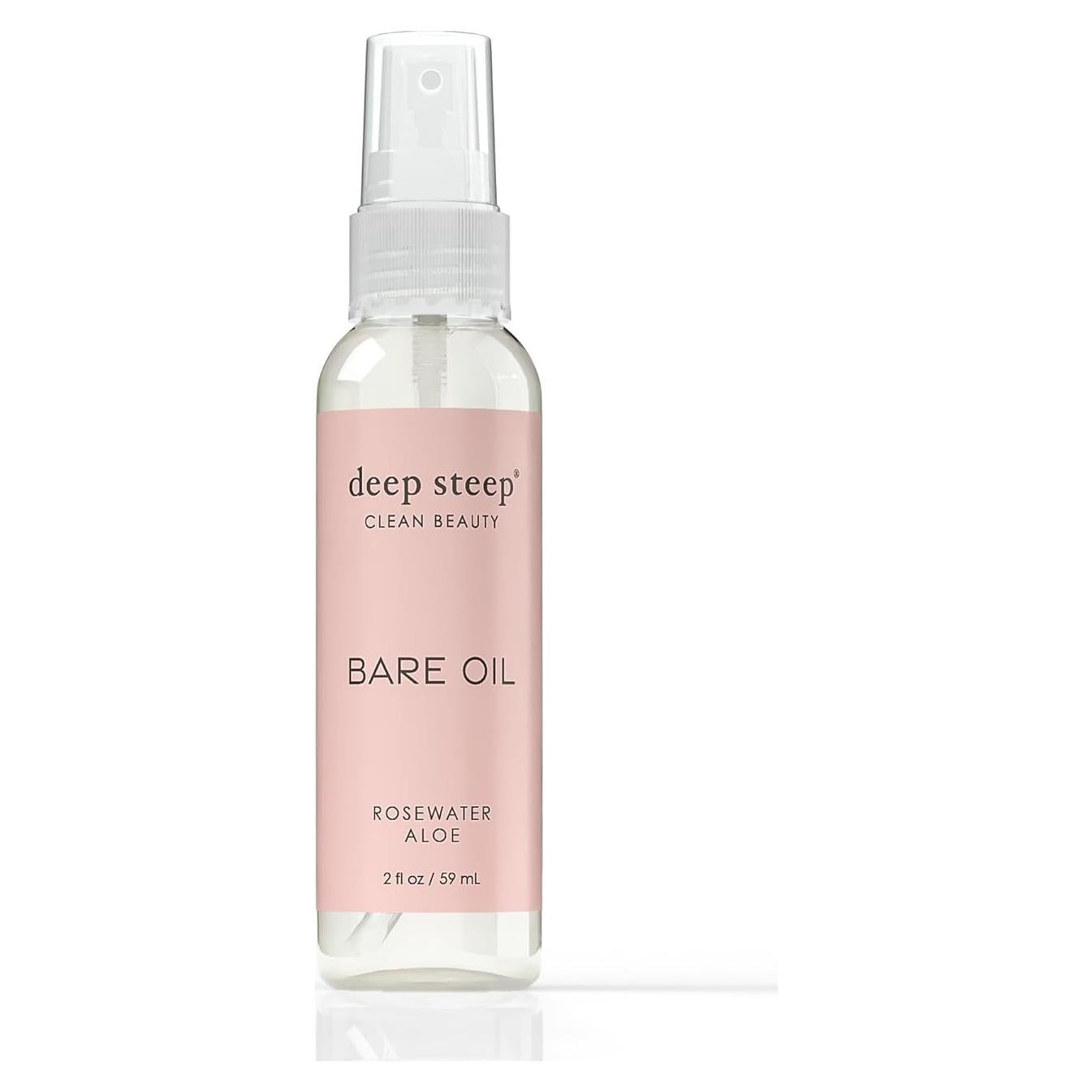 Aceite Bare Deep Steep 60ml Agua de Rosa y Aloe Orgánico