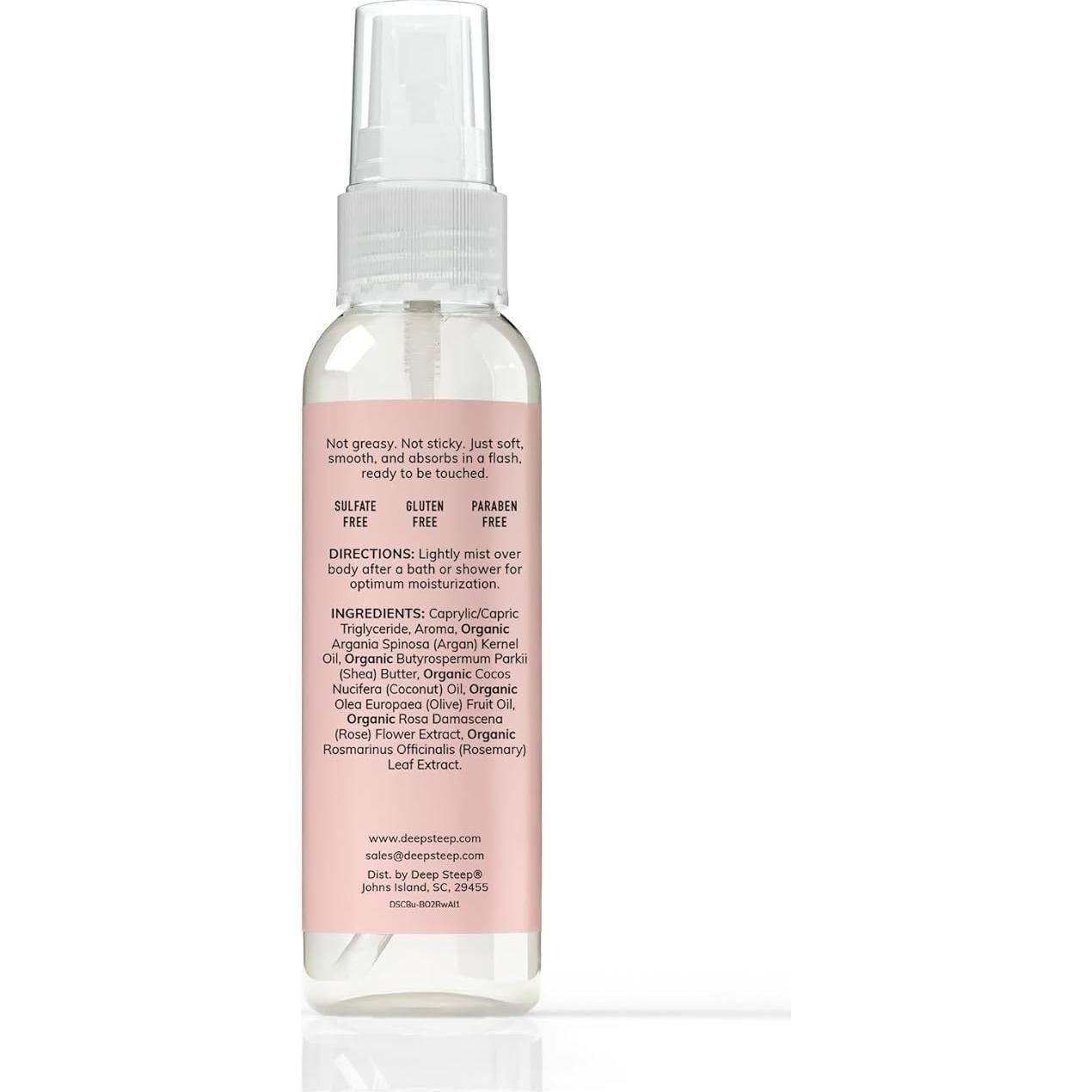 Aceite Bare Deep Steep 60ml Agua de Rosa y Aloe Orgánico
