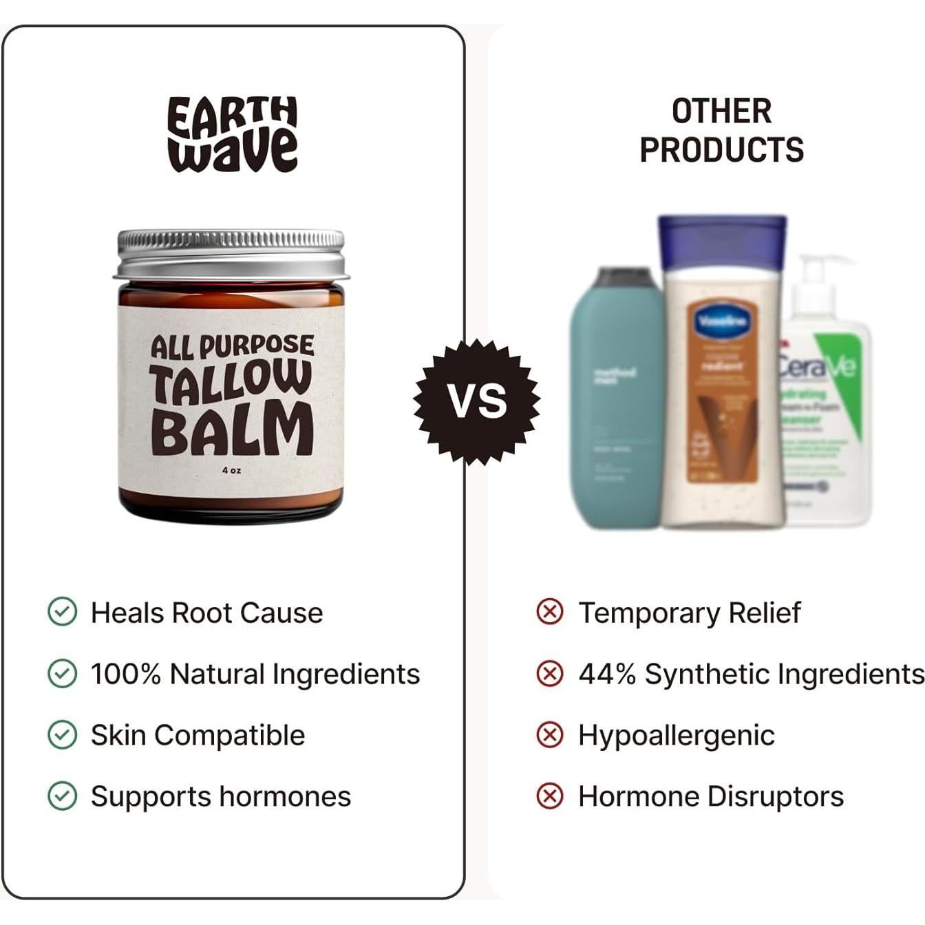 Bálsamo de Sebo Multiusos Earth Wave 113g Miel y Romero