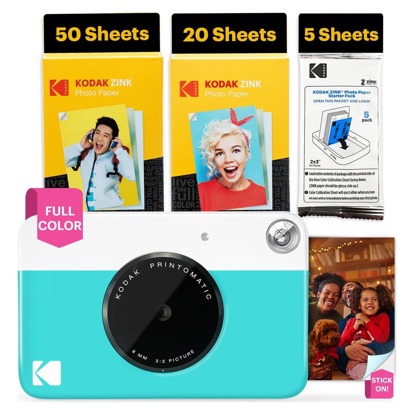 Cámara Digital KODAK Printomatic Instantánea 5MP Azul