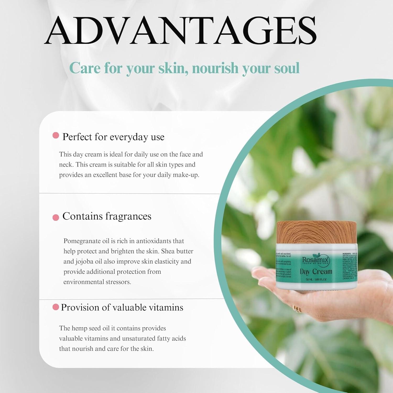 Crema Hidratante Facial Diaria Rosamix 50 ml Ácido Hialurónico