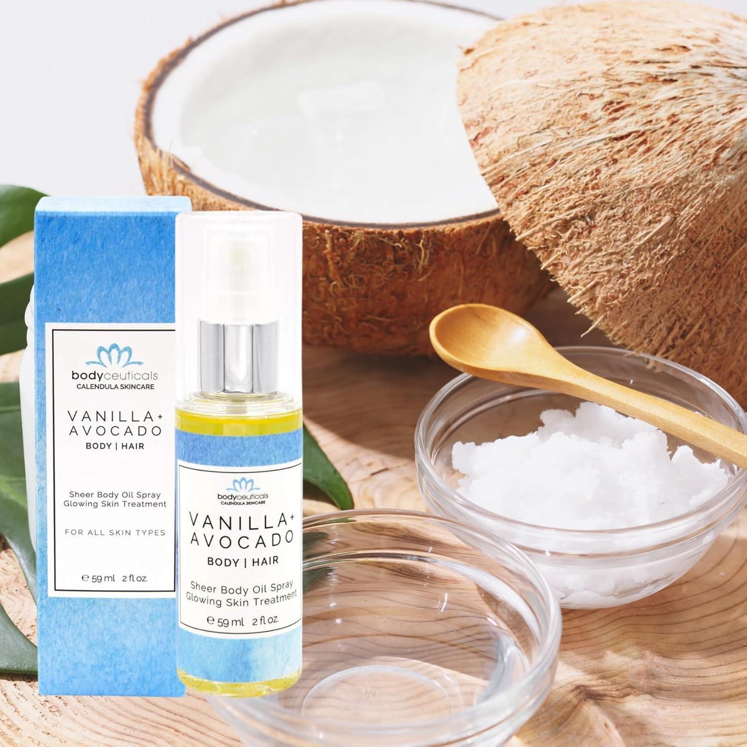 Aceite Corporal y Capilar Vegano Bodyceuticals 100g - Vainilla y Aguacate