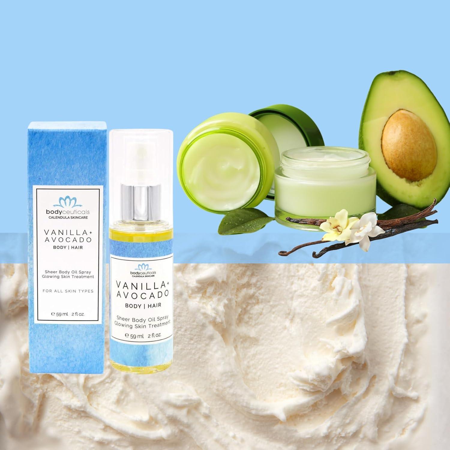 Aceite Corporal y Capilar Vegano Bodyceuticals 100g - Vainilla y Aguacate