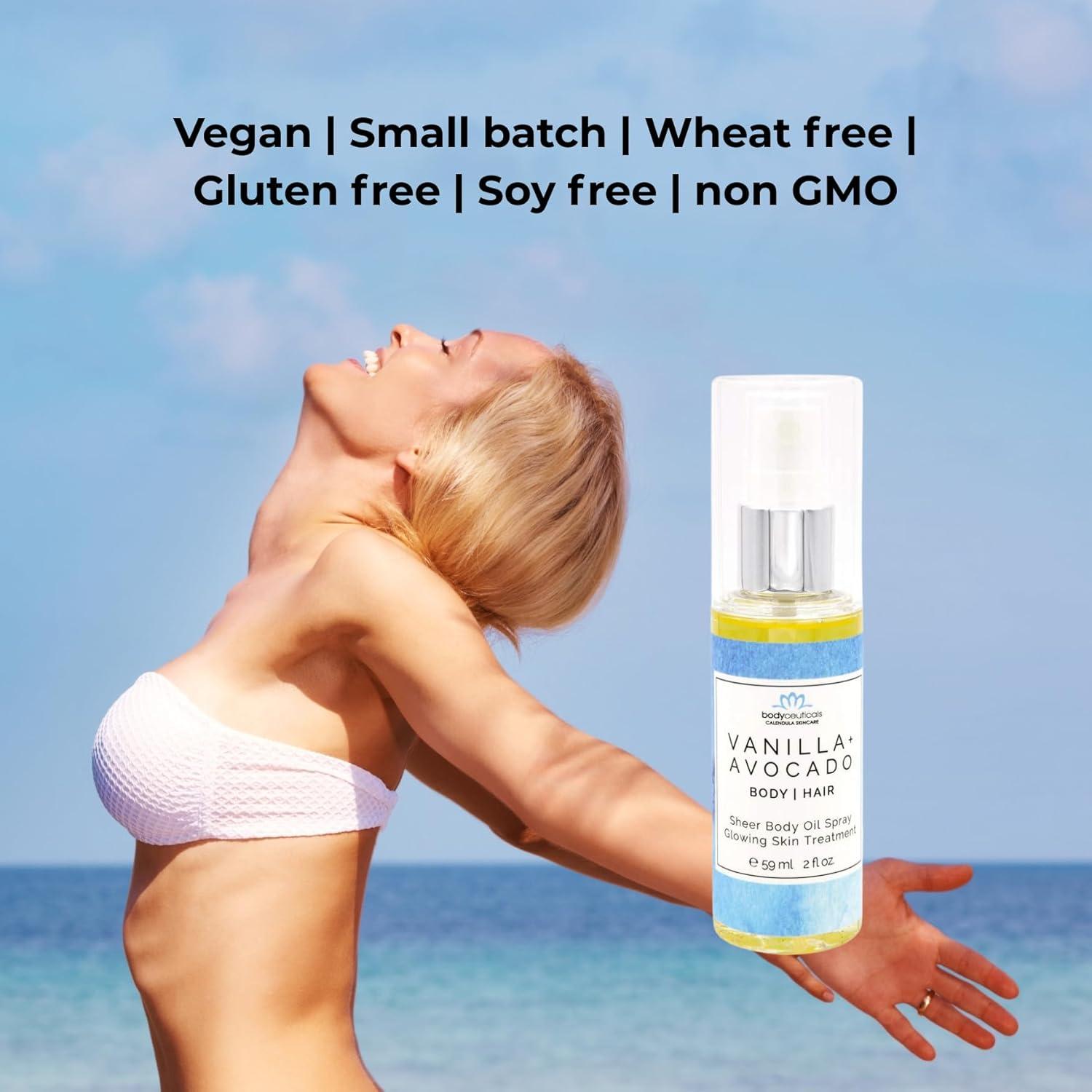 Aceite Corporal y Capilar Vegano Bodyceuticals 100g - Vainilla y Aguacate