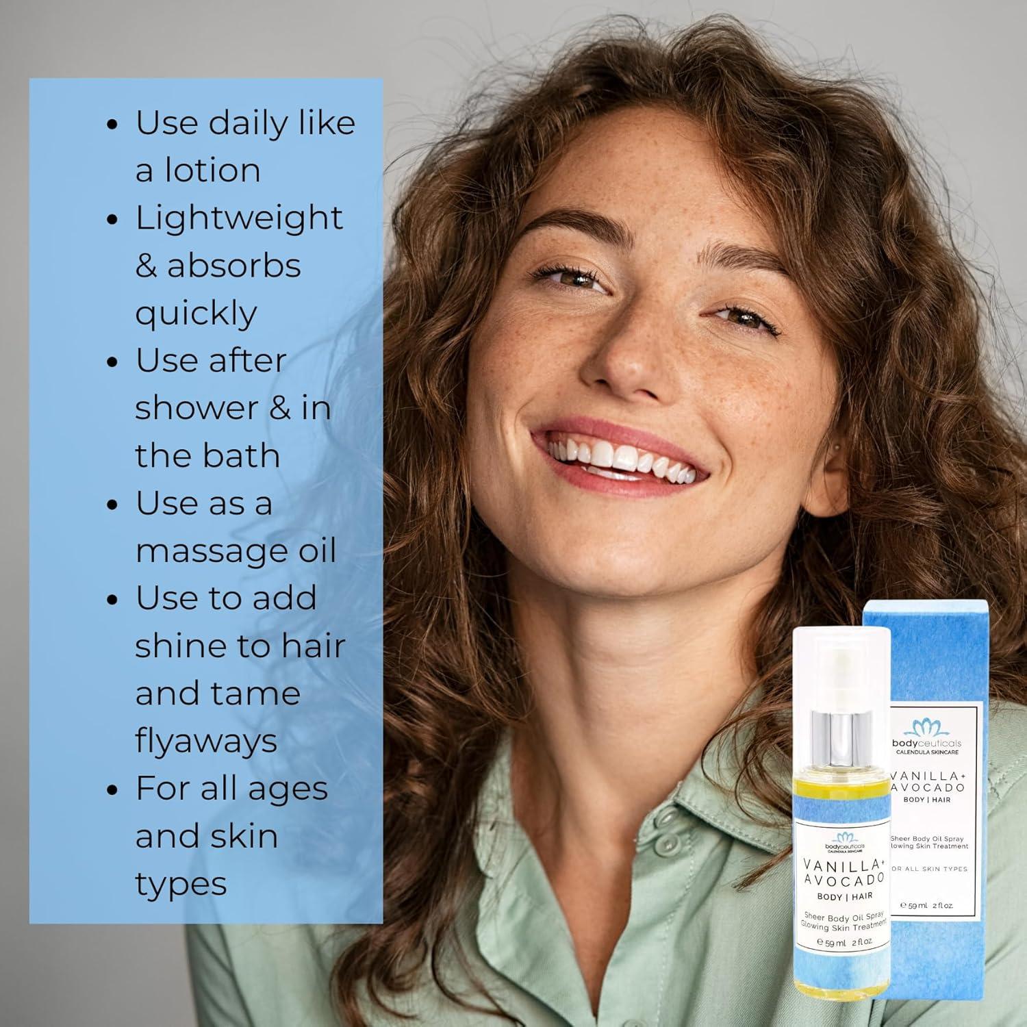 Aceite Corporal y Capilar Vegano Bodyceuticals 100g - Vainilla y Aguacate