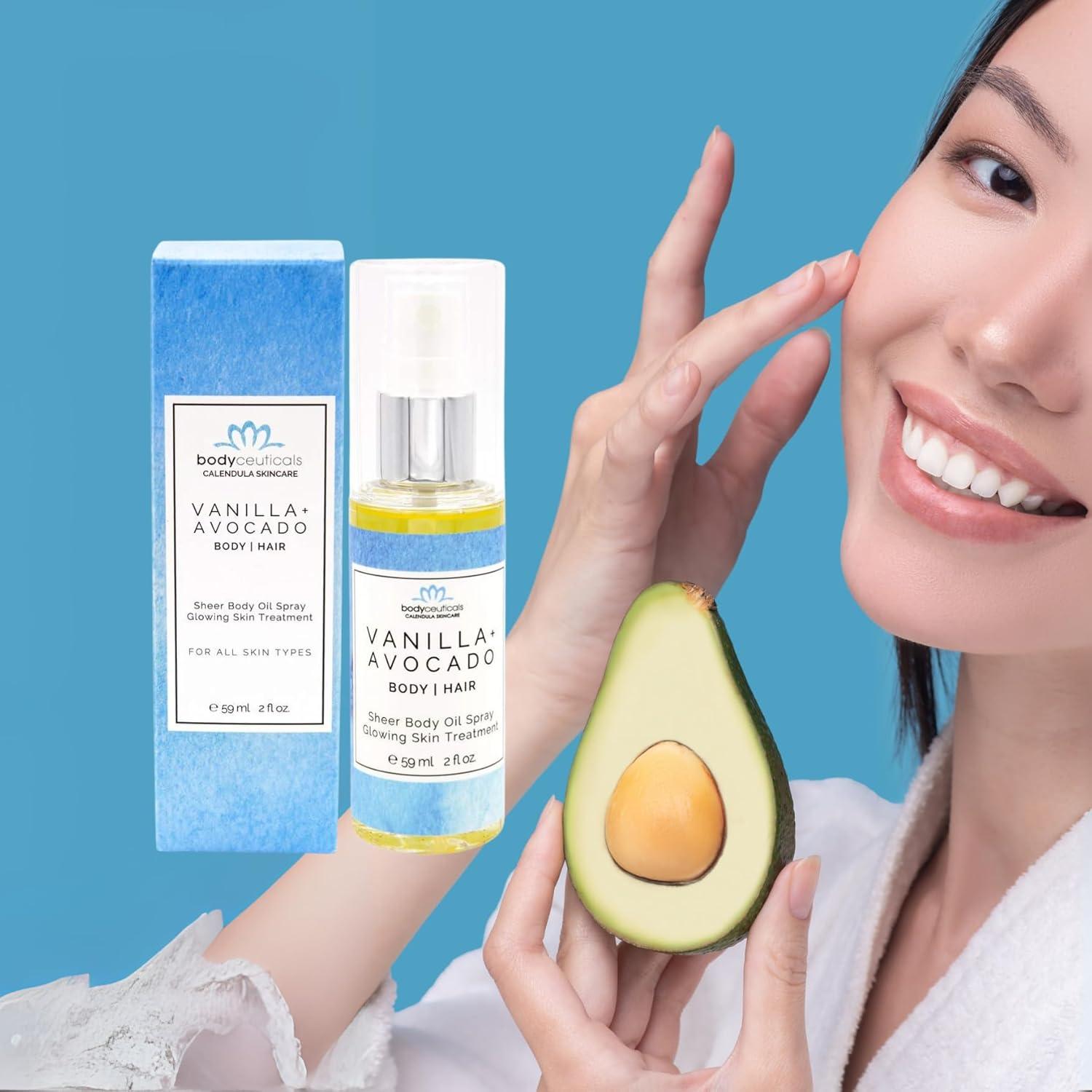 Aceite Corporal y Capilar Vegano Bodyceuticals 100g - Vainilla y Aguacate