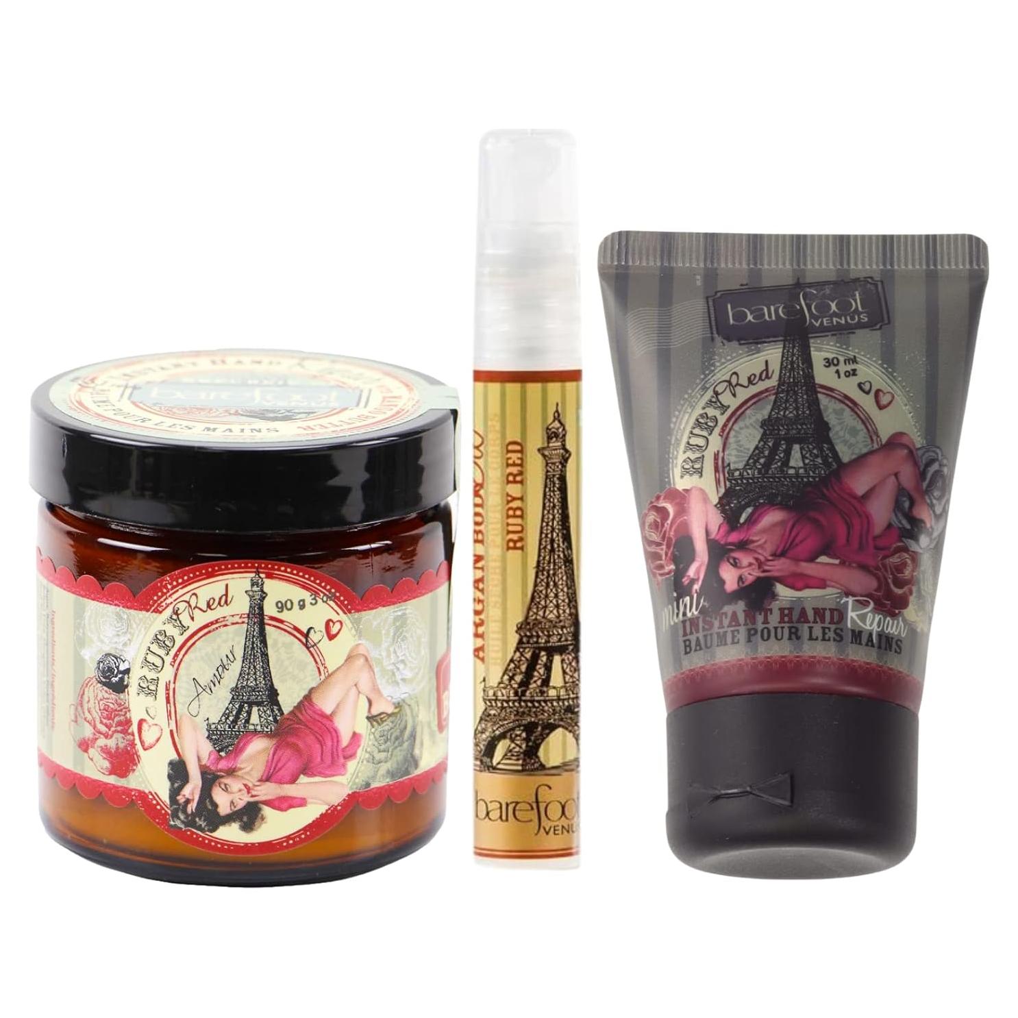 Set Cuidado Manos Ruby Red Barefoot Venus - 3 Productos