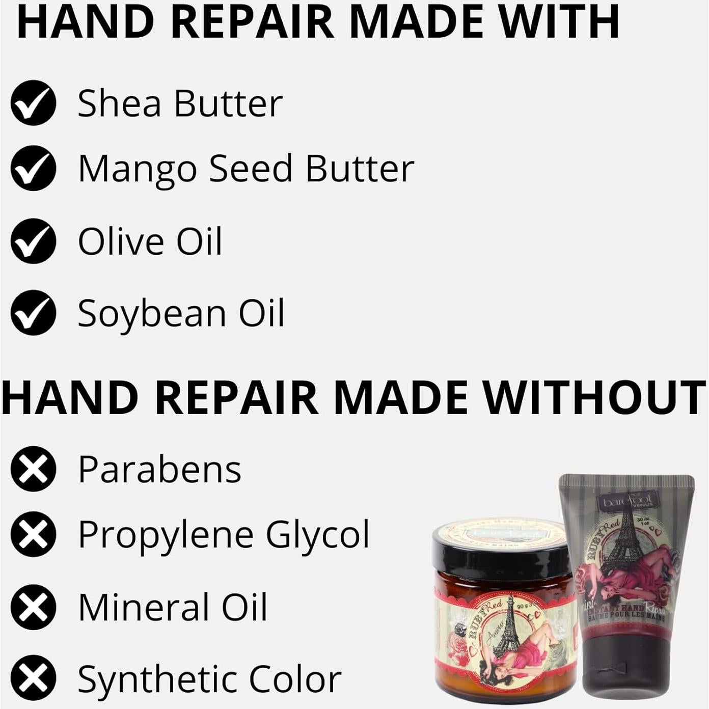 Set Cuidado Manos Ruby Red Barefoot Venus - 3 Productos