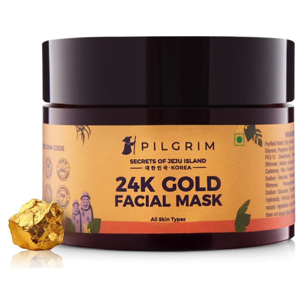 Mascarilla Facial de Oro 24K Pilgrim 50g Hidratante Rejuvenecedora