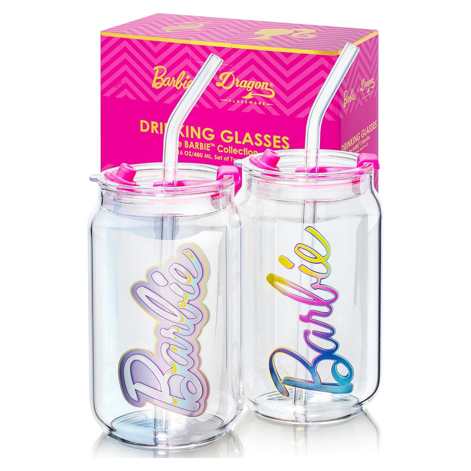 Tazas de Vidrio Dragon Glassware x Barbie - Set de 2 - 473 ml