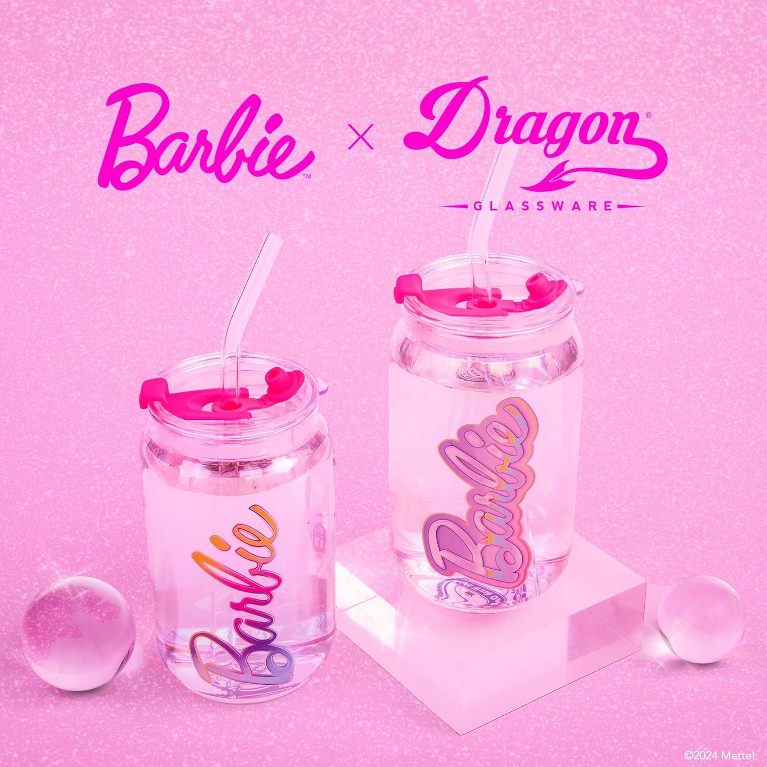 Tazas de Vidrio Dragon Glassware x Barbie - Set de 2 - 473 ml
