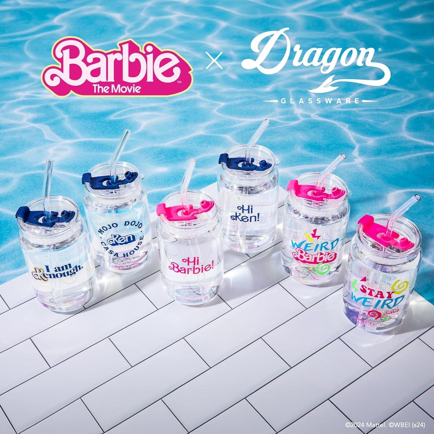 Set de 2 Tazas de Vidrio Dragon Glassware Barbie 473 ml