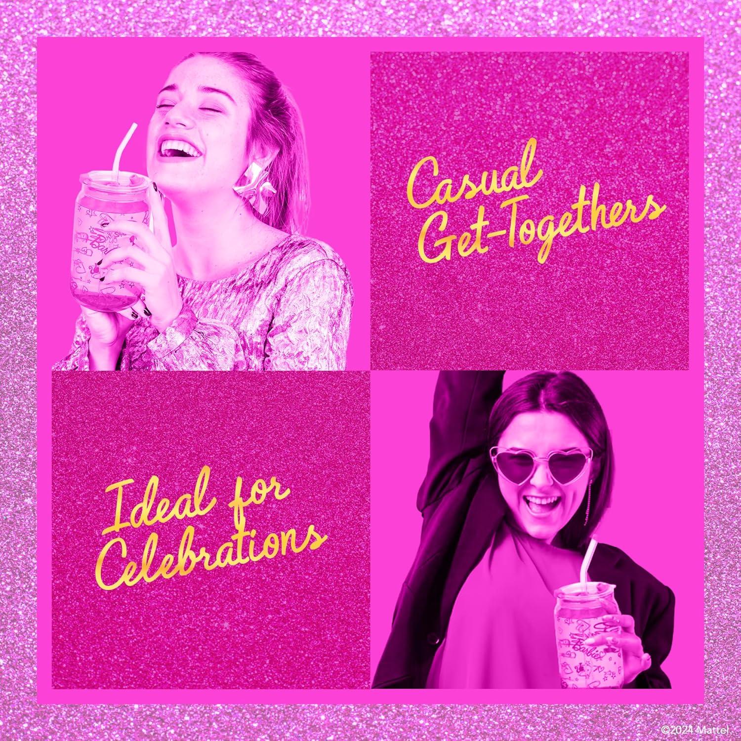 Tazas de Vidrio Dragon Glassware x Barbie - Set de 2 - 473 ml