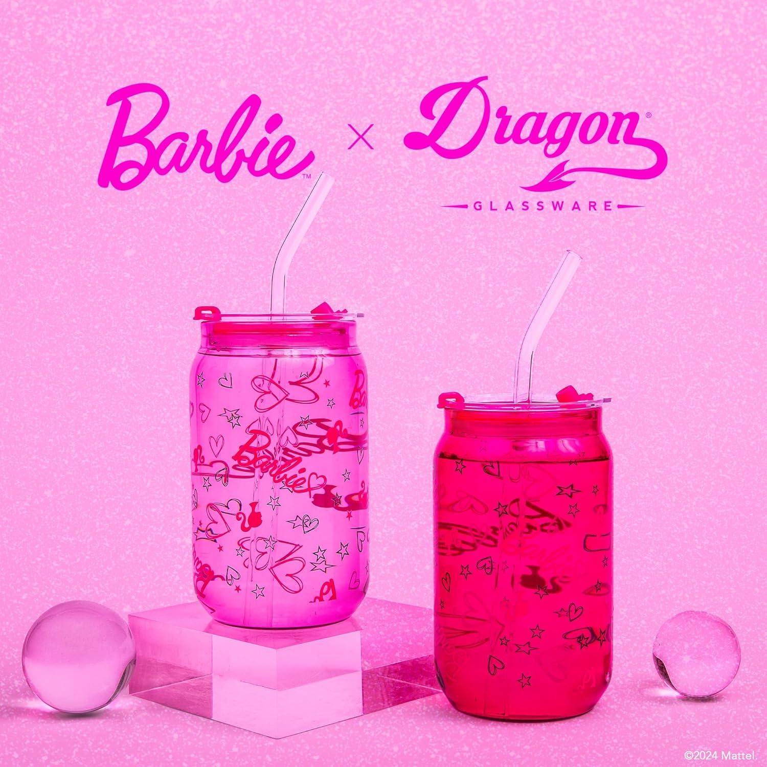 Tazas de Vidrio Dragon Glassware x Barbie - Set de 2 - 473 ml