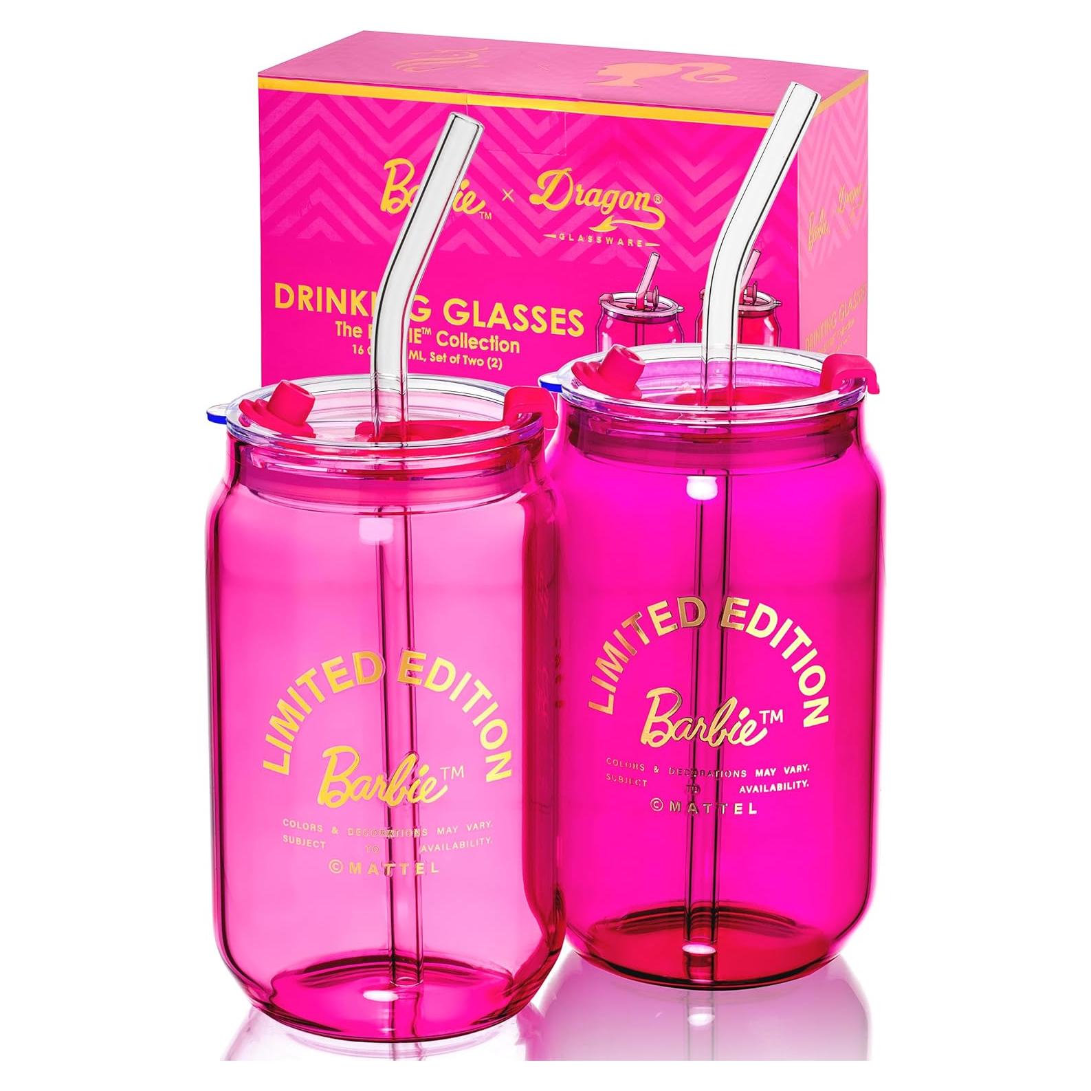 Vasos de Cristal Dragon Glassware x Barbie - Set de 2