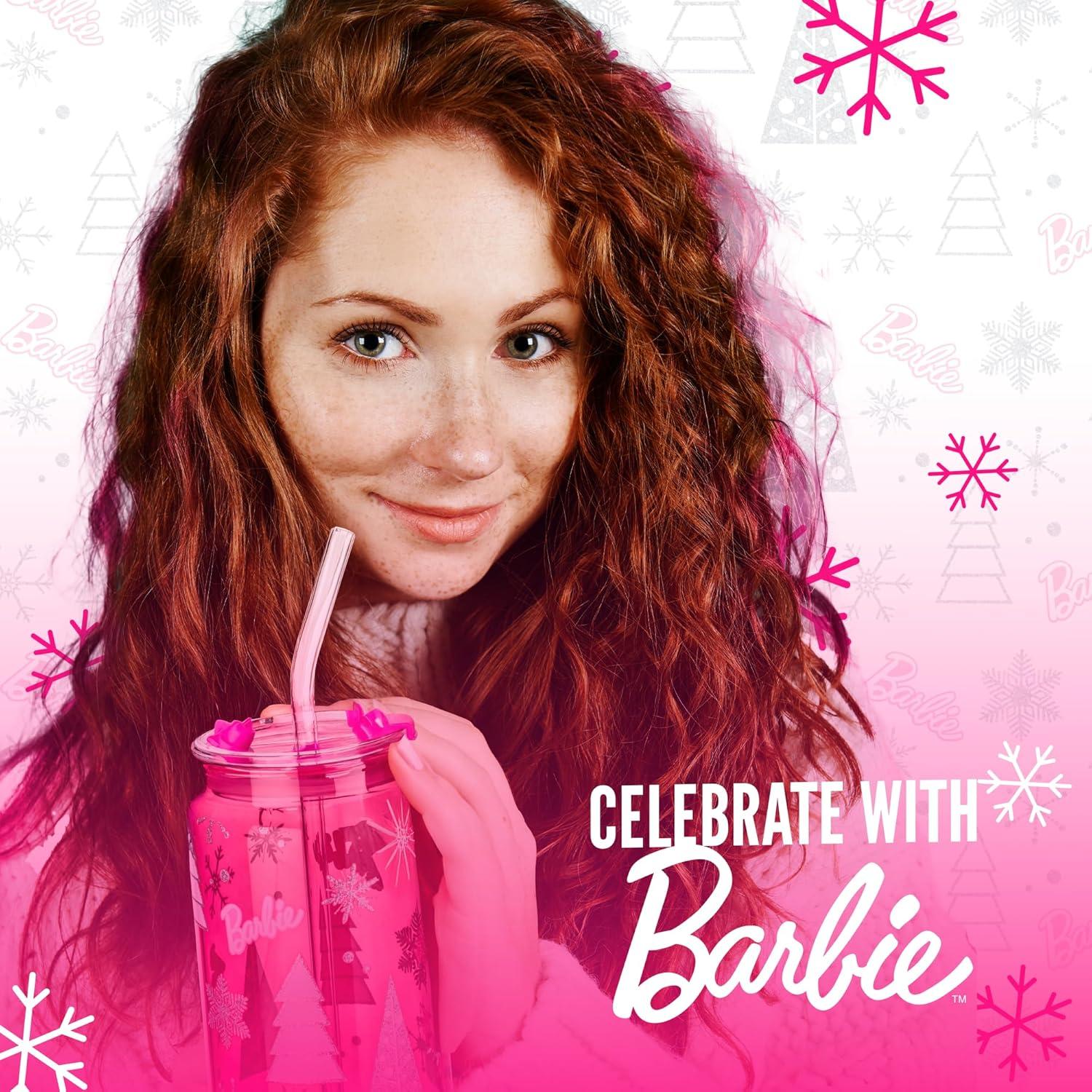 Vasos de Cristal Dragon Glassware x Barbie - Set 2 Pzs