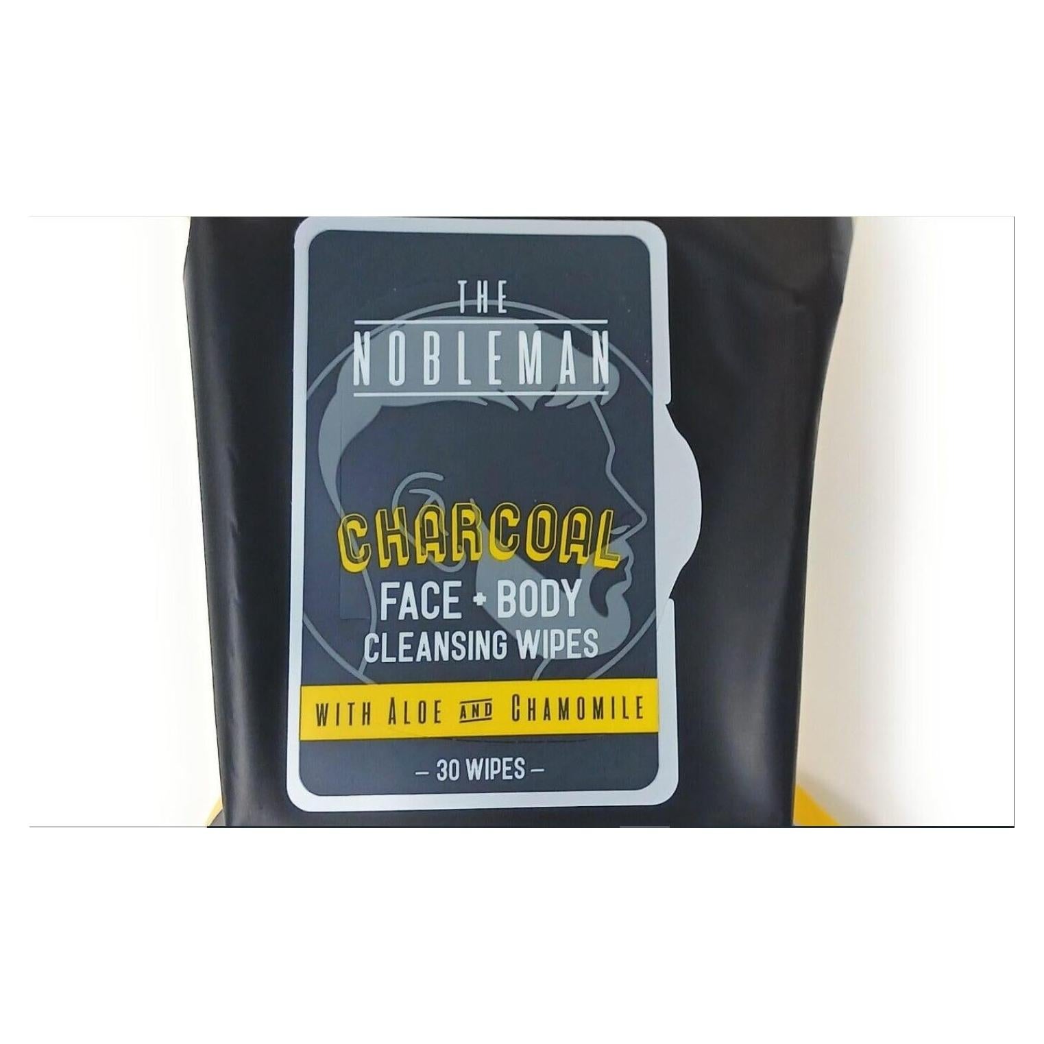 Toallitas de limpieza facial y corporal Nobleman, carbón, 30 unidades