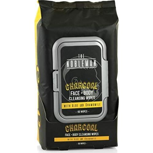 Toallitas de limpieza facial y corporal Nobleman, carbón, 30 unidades