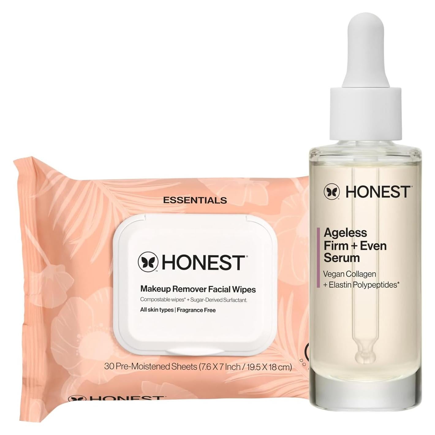 Paquete Toallitas Desmaquillantes Honest Beauty + Suero Ageless 30ml