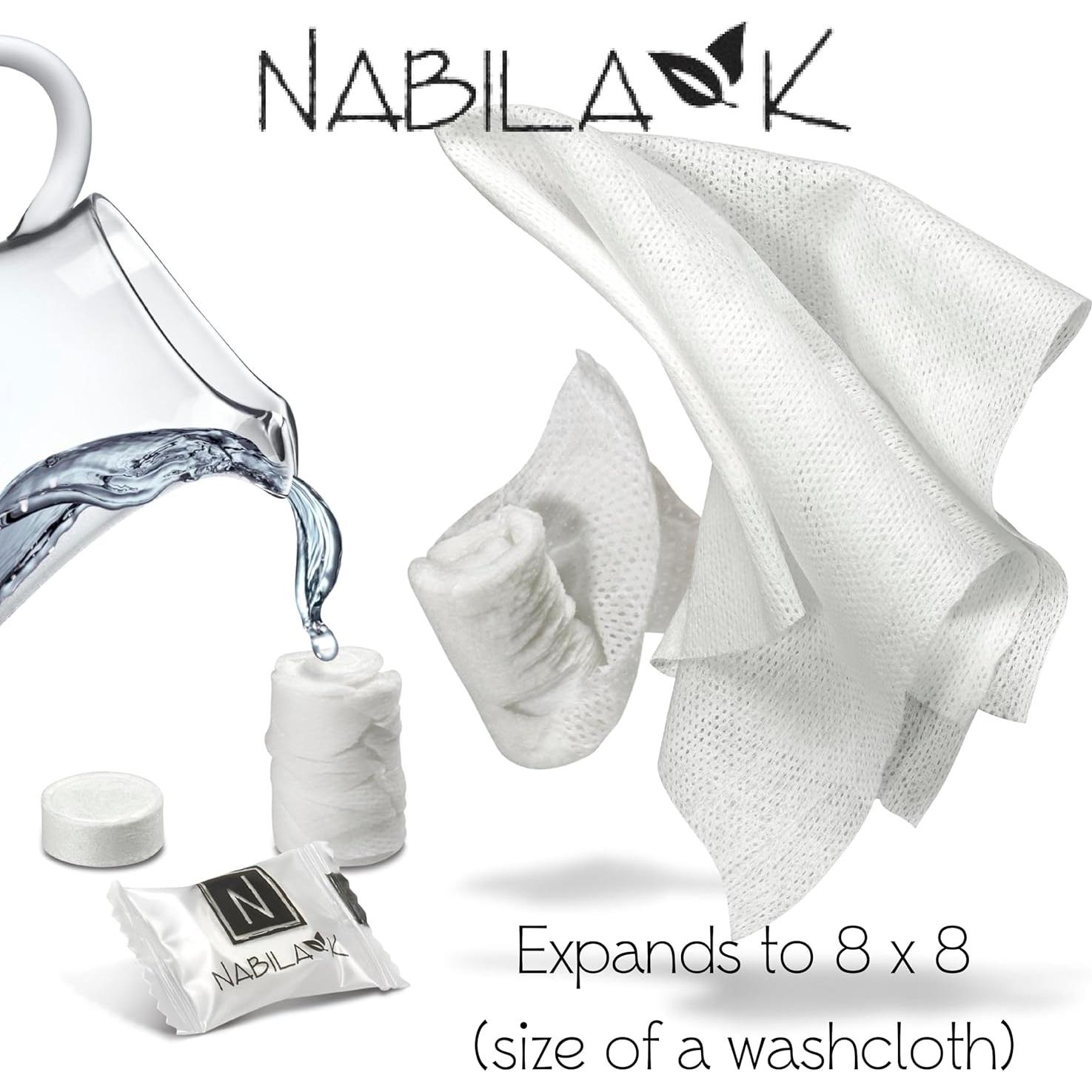 Toallas de Mano Desechables Nabila K - 12 Toallas Expandibles