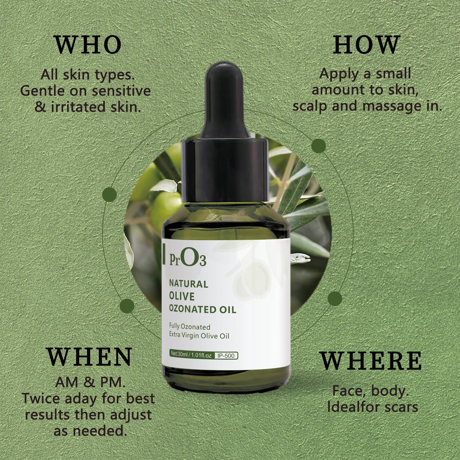 Aceite de Oliva Ozonizado PrO3 - 29.57 ml - Orgánico Natural