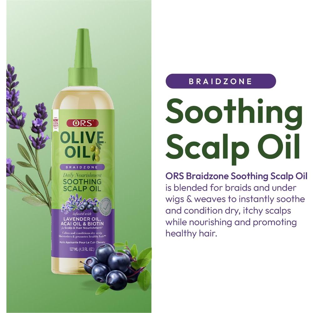 ORS Aceite Calmante para Cuero Cabelludo Braidzone 4 Pack 4.3 oz