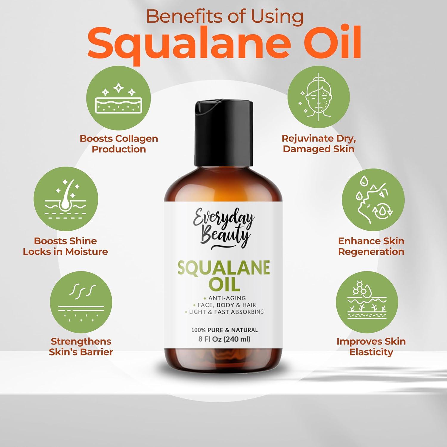 Aceite de Esqualano 100% Puro Belleza Cotidiana 236.6ml