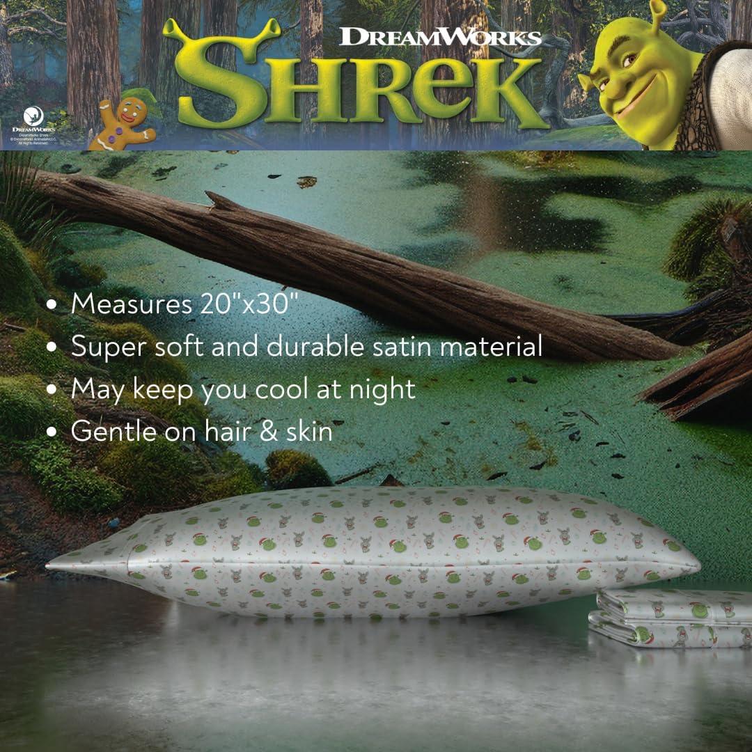 Funda de Almohada Satén Shrek Holiday 50x76 cm Franco