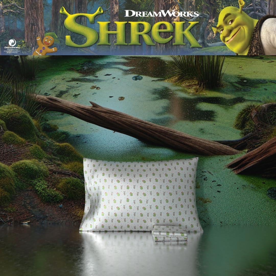 Funda de Almohada Satén Shrek Holiday 50x76 cm Franco