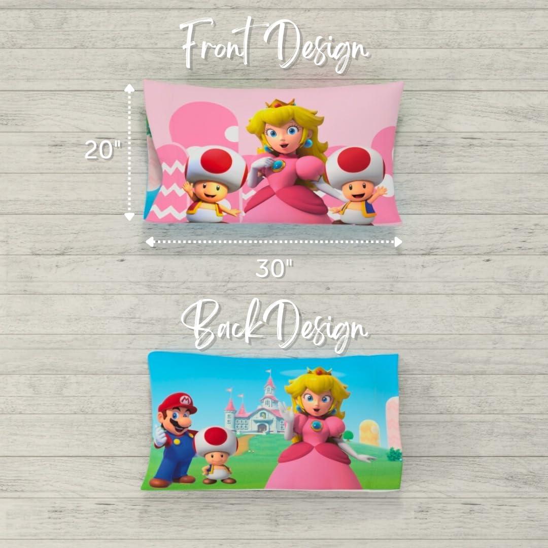 Funda de Almohada Reversible Franco Princesa Peach 50x76 cm