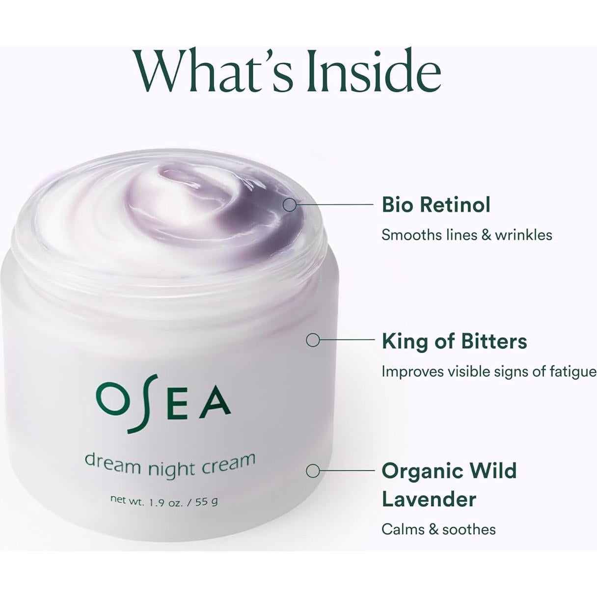 Crema Nocturna Hidratante OSEA 230g - Anti-Envejecimiento con Retinol